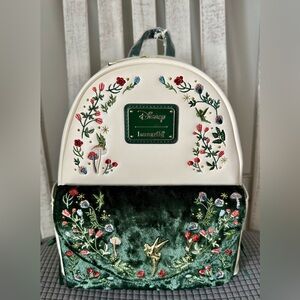 Loungefly Peter Pan Tinker Bell Exclusive Floral Mini Backpack